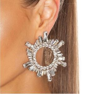Rhinestone sun radiant earrings A38